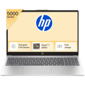 HP Thin and Light Laptop | AMD Ryzen 7 | 16 GB | 512 GB SSD | Windows 11 Home | 15.6 Inch | Natural Silver | 15-FC0476AU