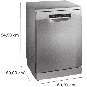 Bosch Series 6 free standing dishwasher | Stainless Steel Silver Inox | SMS6HMI01I