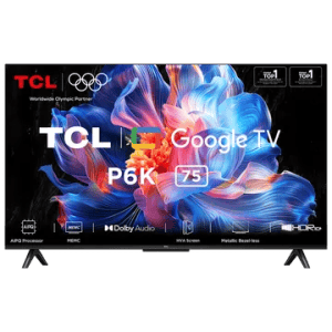 TCL 4K UHD Google TV | 190 cm (75 inch)  | Black | 75P6K