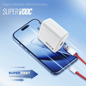 Lapcare Thursty USB Supervooc Multi Wall Charger | USB to Type-C Inside Cable | 100W | LQW-413