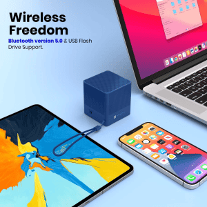 Portronics Bounce 2 Speaker | 5W | 5 Hours Playback | Type C Charging | Blue