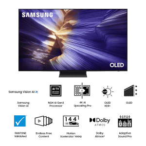 Samsung 4K Ultra HD Smart OLED TV | 138 cm (55 inches) | Graphite Black | QA55S90FAULXL