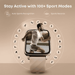 Fastrack Volt S1 Smart Watch for Man and Women | 1.83 Display | BT Calling | Beige