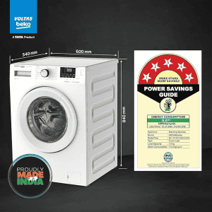 Voltas Beko Fully Automatic Front Load Washing Machine | 7 kg | White | WFL7012B7JVBKA/WXV