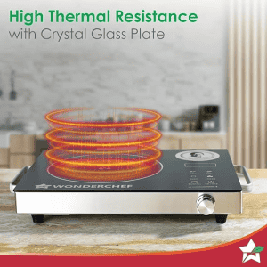 Wonderchef Easy Cook Infrared Induction Cooktop | LED Digital Panel | Smart Touch Buttons | 2200 W