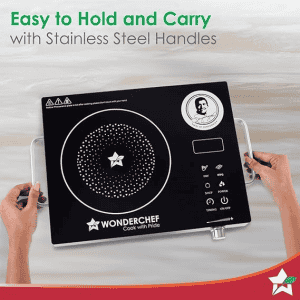 Wonderchef Easy Cook Infrared Induction Cooktop | LED Digital Panel | Smart Touch Buttons | 2200 W