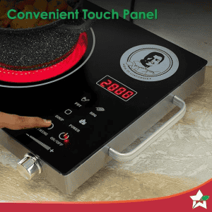 Wonderchef Easy Cook Infrared Induction Cooktop | LED Digital Panel | Smart Touch Buttons | 2200 W