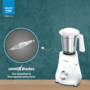 Voltas Beko Mixer Grinder | 3 Jars | 500 W | White | G5003HP-WH