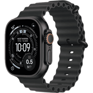 Apple Watch Ultra 3 | GPS + Cellular | 49mm | Black Titanium Case Black Ocean Band | Medium | Black Strap | MF0J4HN/A