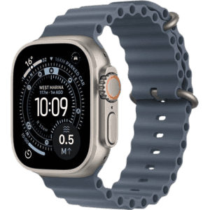 Apple Watch Ultra 3 | GPS + Cellular | 49mm | Natural Titanium Case Anchor Blue Ocean Band | Anchor Blue Strap | MEWH4HN/A