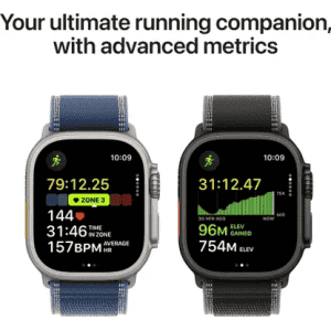 Apple Watch Ultra 3 | GPS + Cellular | 49mm | Titanium Case Light Blue Alpine Loop | Medium | Light Blue Strap | MEWM4HN/A