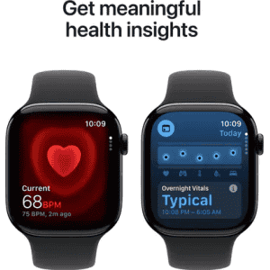 Apple Watch Series 11 | GPS | 46mm | Black Aluminium Case Black Sport Band  | S/M | Black Strap | MEUW4HN/A