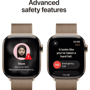 Apple Watch Series 11 | GPS + Cellular | 42mm | Gold Titanium Case Gold Milanese Loop | MF8Y4HN/A