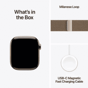Apple Watch Series 11 | GPS + Cellular | 42mm | Gold Titanium Case Gold Milanese Loop | MF8Y4HN/A