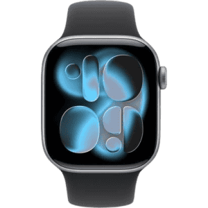 Apple Watch Series 11 | GPS | 46mm | Space Grey Aluminium Case Black Sport Band  | S/M | Black Strap | MEV04HN/A