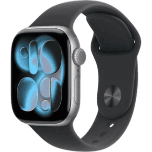 Apple Watch Series 11 | GPS | 46mm | Space Grey Aluminium Case Black Sport Band  | S/M | Black Strap | MEV04HN/A