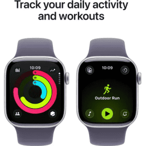 Apple Watch Series 11 | GPS | 42mm | Silver Aluminium Case Purple Fog Sport Band  | S/M | Purple Fog Strap | MEU64HN/A
