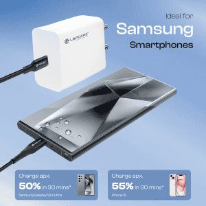 Lapcare THURSTY Superfast Wall Charger | 25W | White