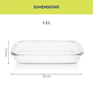 Borosil Rectangular Dish |1.5 L