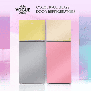 Haier Frost Free Double Door Top Mount Convertible Refrigerator | 328L | 3 Star | HRF-3783YGG-P