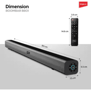 IMPEX Soundbar Boombar BB01 Soundbar | 30 W | AUX | Optical | ARC  | Black