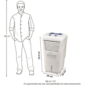 BAJAJ 23 L Room/Personal Air Cooler | COOLEST FRIO | White