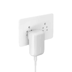 Belkin 42W Two Ports Wall Charger | USB C + A Charger | White | WCB009ZBWH