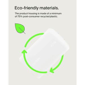 Belkin 42W Two Ports Wall Charger | USB C + A Charger | White | WCB009ZBWH