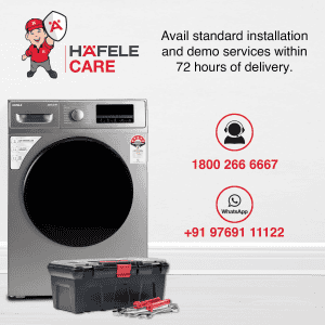 Hafele Amara 8014W Fully Automatic Front Load Washing Machine | 8 kg