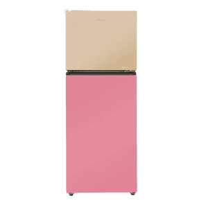 Haier Frost Free Double Door Refrigerator | 328L | 3 Star | Cream Pink Glass | HRF-3783CPG-P