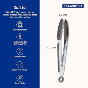 Tramontina Softta Silicone Multipurpose Tongs | Grey