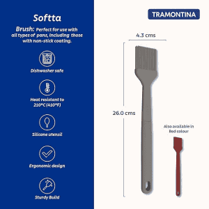 Tramontina Softta Silicone Basting Brush | Grey