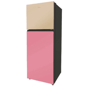 Haier Frost Free Double Door Refrigerator | 328L | 3 Star | Cream Pink Glass | HRF-3783CPG-P