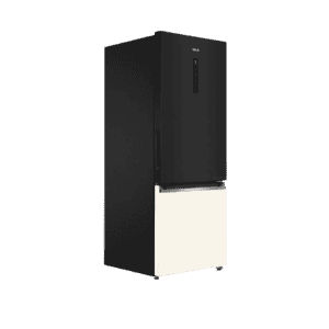 Haier Vogue Bottom Mount Refrigerator | 2 Star | 325L | Black White Glass | HRB-3752KWG-P