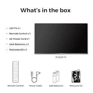 VU GloQLED Series 4K QLED Smart Google TV | 108cm (43 inches) | 43GLOQLED25