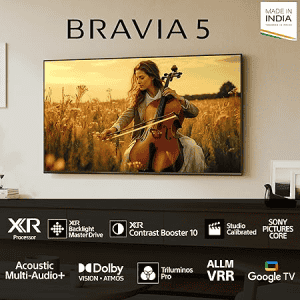Sony BRAVIA 5 Series 4K Ultra HD Smart Mini LED Google TV |  164 cm (65 inches) |  K-65XR55A
