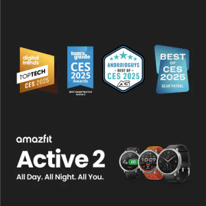 Amazfit Active 2 smart watch | Round | Black