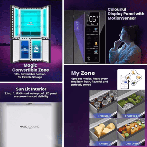 Haier Frost Free  French Door Refrigerator | Convertible | Wi-Fi | Inverter | 630 L | HRB-700KGU1