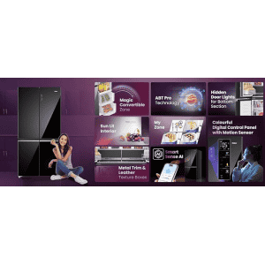 Haier Frost Free  French Door Refrigerator | Convertible | Wi-Fi | Inverter | 630 L | HRB-700KGU1