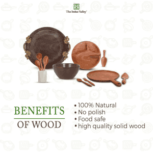 The Indus Valley Neem Wooden Regular Flip | 32cm | KS-NW-FL-001