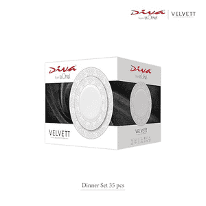 Laopala Diva Velvett Collection Opal Glass Dinner Set | 35 pc