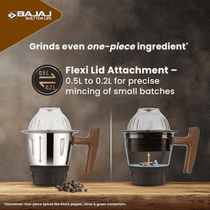 Bajaj Armor Series QuadraMax Mixer Grinder | 1000 W | 4 Jars