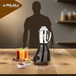 Bajaj Armor Series QuadraMax Mixer Grinder | 1000 W | 4 Jars