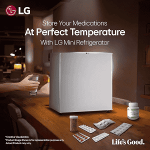 LG Direct Cool Single Door Mini Refrigerator | 43 L | 1 Star | GL-M051RSWB