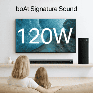 boAt Aavante Pulse Soundbar | 120W | 2.1 Channel | Premium Black