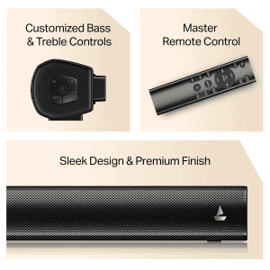 boAt Aavante Pulse Soundbar | 120W | 2.1 Channel | Premium Black