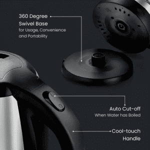 Prestige PKOSS Stainless Steel Electric Kettle | 1500W | 1.5LTR | Silver | 41587