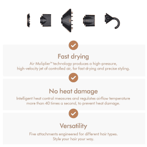 Dyson Supersonic Hair Dryer | Fast Drying | Blue Copper