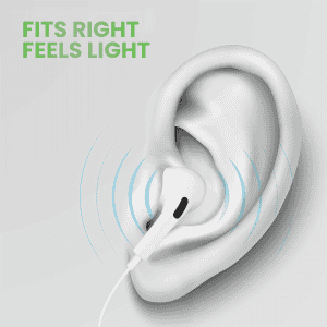 salpido wired Earphones with Mic | EP 13 | Type-C | 10mm Drivers | White