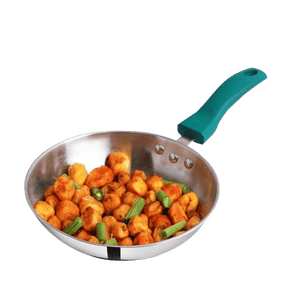The Indus Valley capsule Stainless Steel Fry Pan | Induction Friendly Frying Pan | 3-Layer Thick Bottom